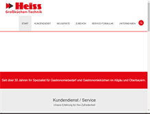 Tablet Screenshot of heiss-kuechentechnik.de